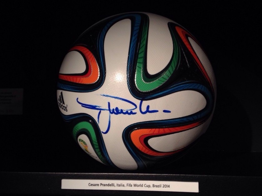 Official WorldCup 2014 matchball signed by Prandelli