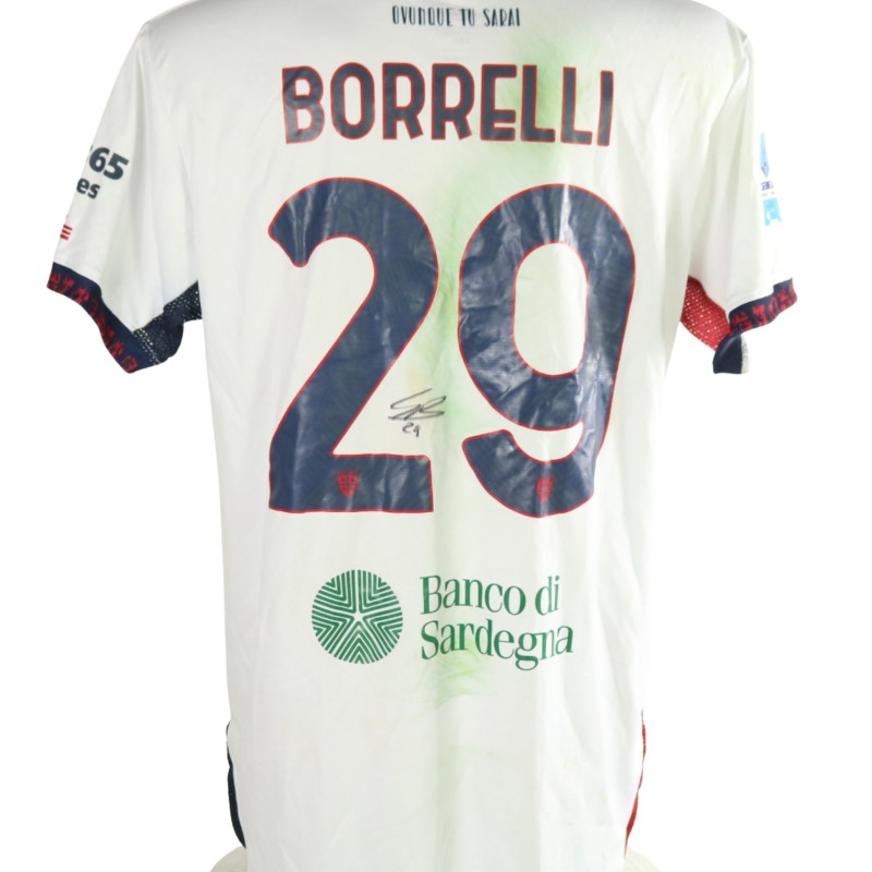 Maglia Borrelli Unwashed Sassuolo vs Cagliari, 2026 - Autografata