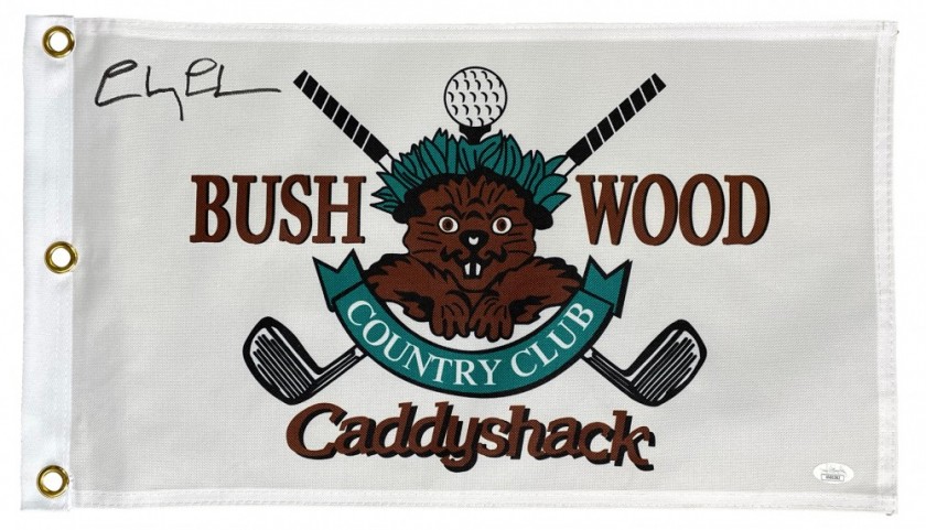 Chevy Chase Signed Caddyshack Pin Flag
