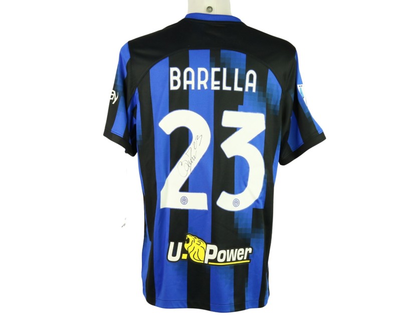 Barella Inter Signed Official Shirt, 2023/24 