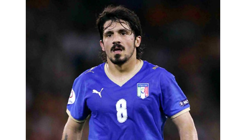 Maglia ufficiale Gattuso Italia, 2008 - Autografata