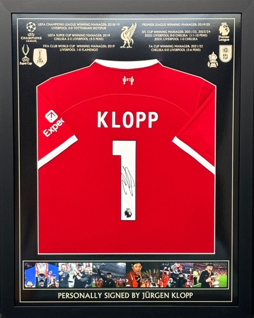 Jürgen Klopp's Liverpool Signed and Framed Shirt