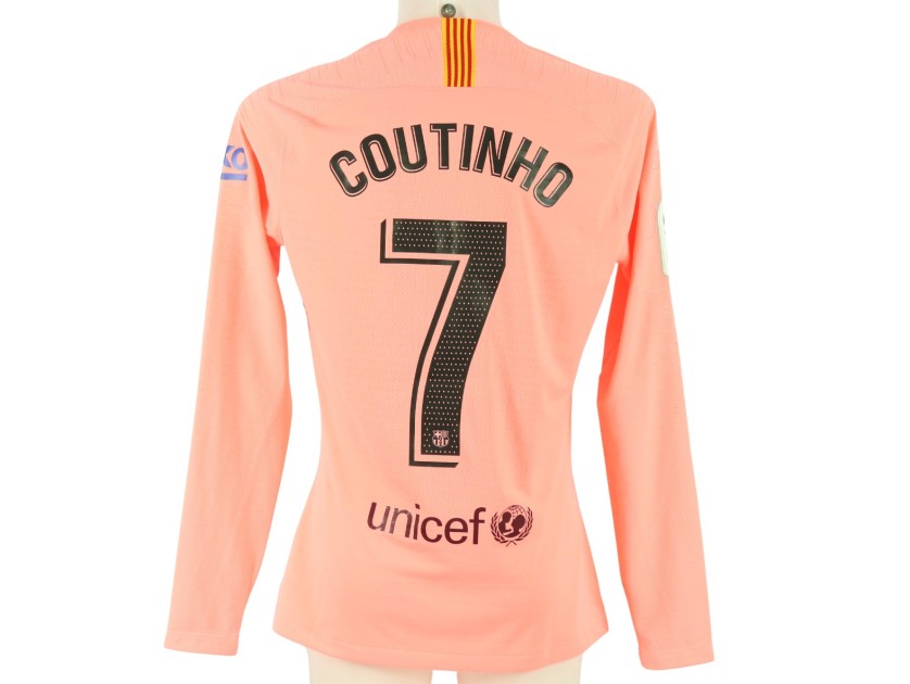 Coutinho's Barcelona Match-Issued Shirt, 2018/19