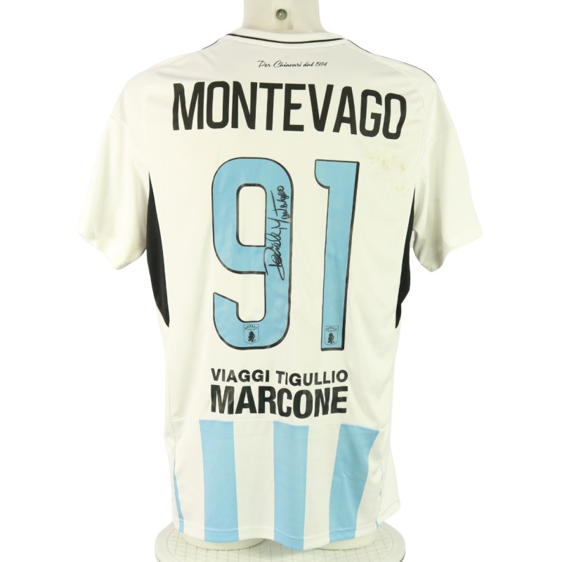 Montevago's unwashed Signed Shirt, Sestri Levante vs Virtus Entella 2024 
