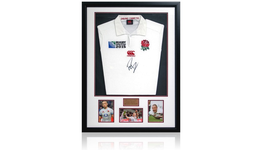 Mike Brown Hand Signed England Rugby Jersey