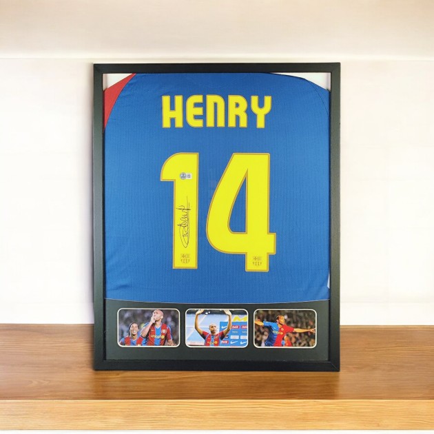 Thierry Henry's FC Barcelona Signed and Framed Shirt