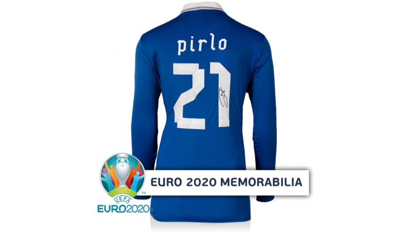 Pirlo's Italy Signed Shirt - Official UEFA EURO National Teams Legends
