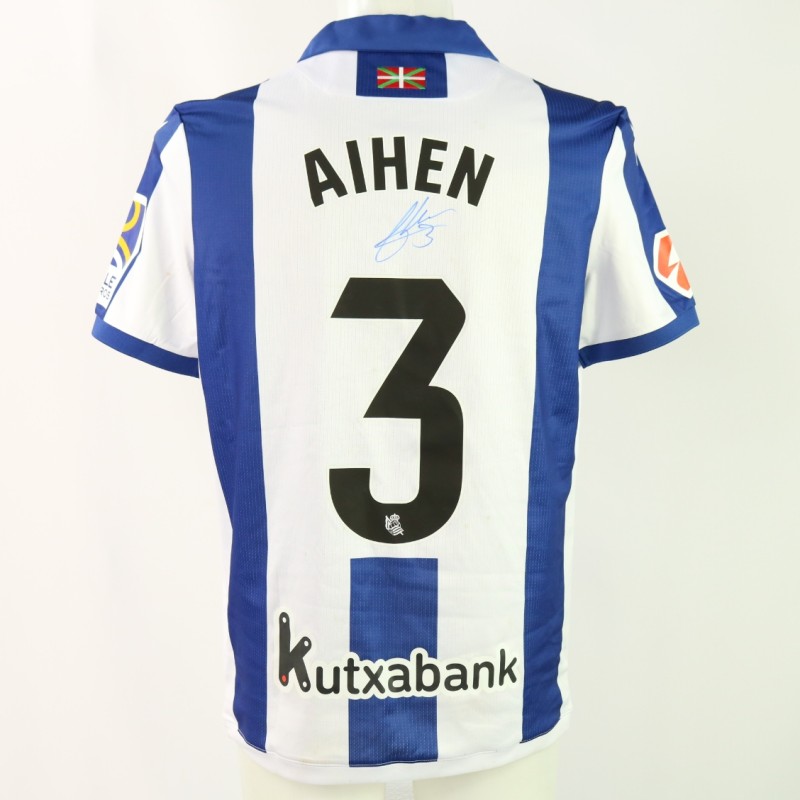 Aihen' Signed Unwashed Shirt, Real Sociedad vs Barcelona 2024