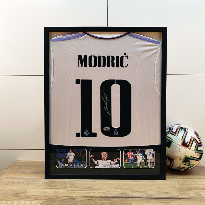 Luka Modric's Real Madrid Signed and Framed Shirt