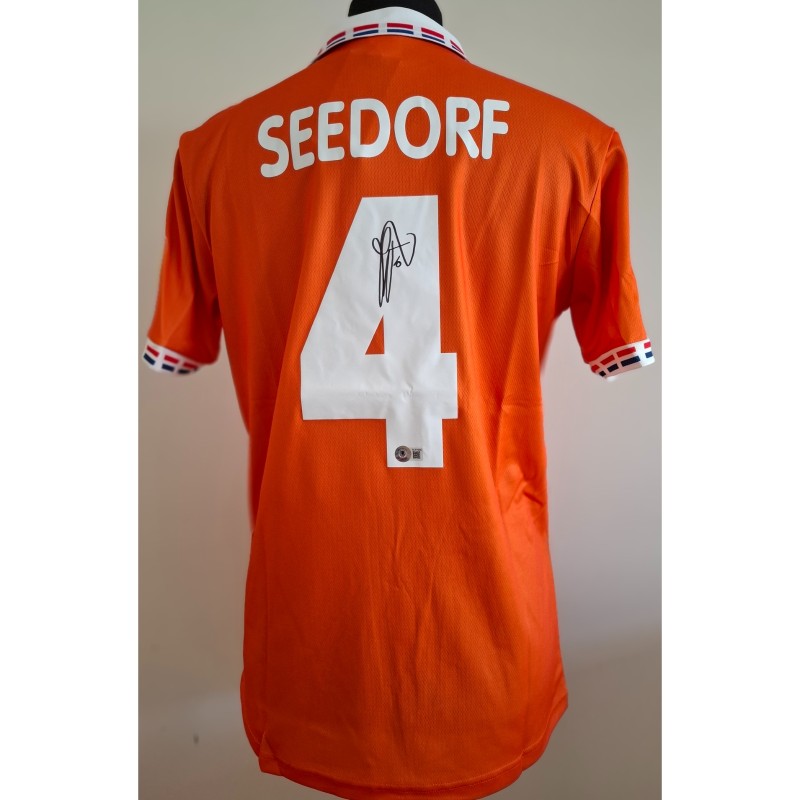 Clarence Seedorf's Netherlands 1996 UEFA Euro Signed Replica Shirt