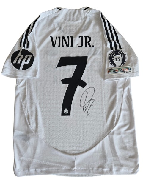 R - Vinicius' Signed Match-Issued Shirt, Atalanta vs Real Madrid UCL 2024