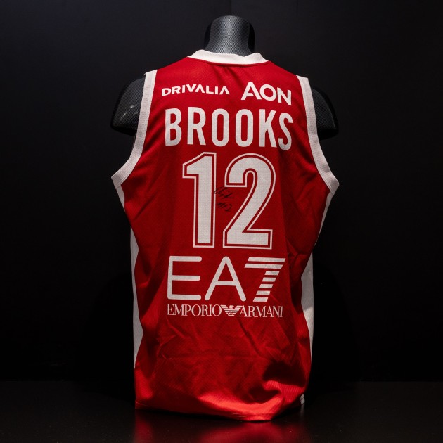 Armoni Brooks' Olimpia Milano Signed Official Match-Worn Jersey - Limited Edition