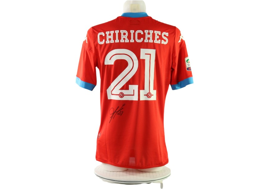 Chiriches' Napoli Signed Match-Issued Shirt, 2015/16