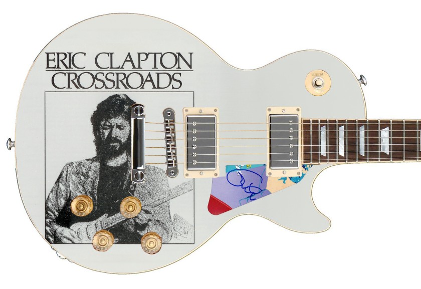 Eric Clapton Signed Pickguard Custom Epiphone Guitar