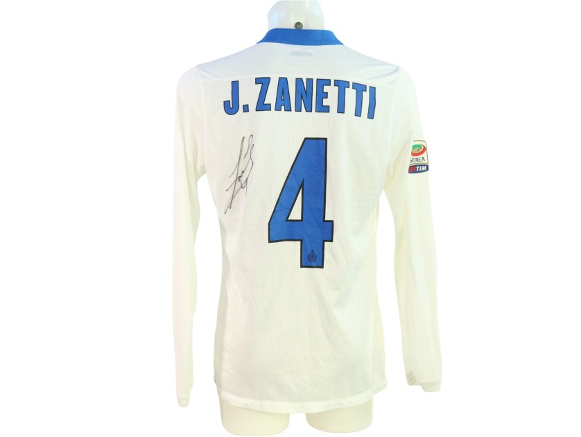 Zanetti's Inter Signed Match-Issued Shirt, 2013/14