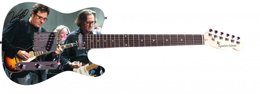 Vince Gill Signed Guitar with Custom Graphic