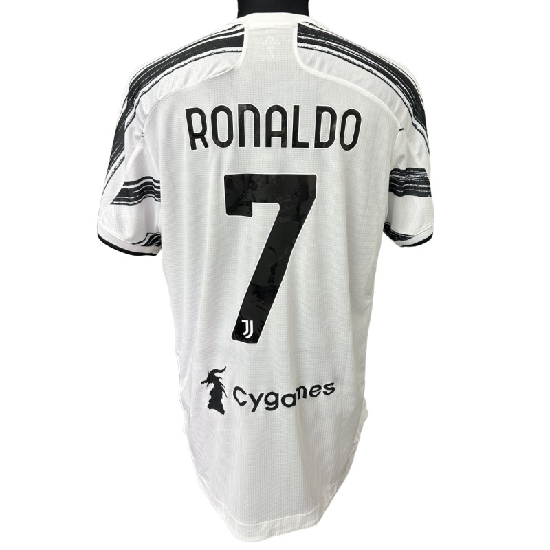 Maglia Cristiano Ronaldo Juventus, preparata 2020/21 - Patch Speciale Regione Piemonte