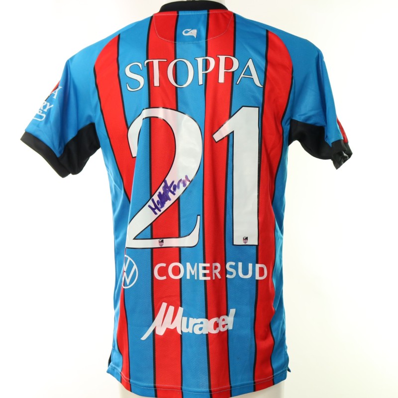 Stoppa's unwashed Signed Shirt, Catania vs Trapani 2024 