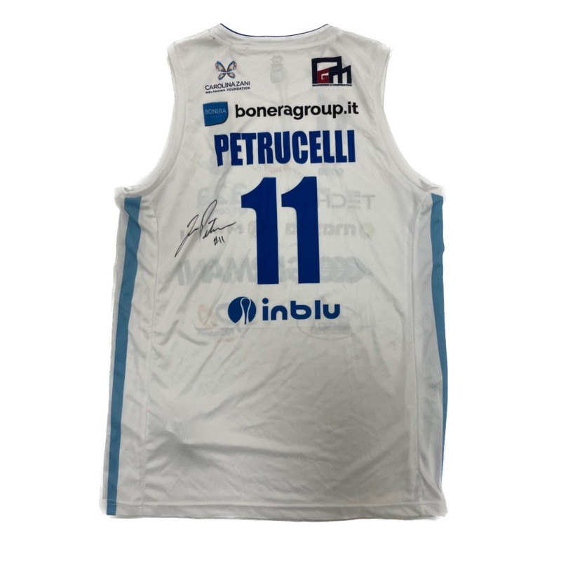  Petrucelli's Signed Unwashed Kit, Segafredo Bologna vs Germani Brescia 2023