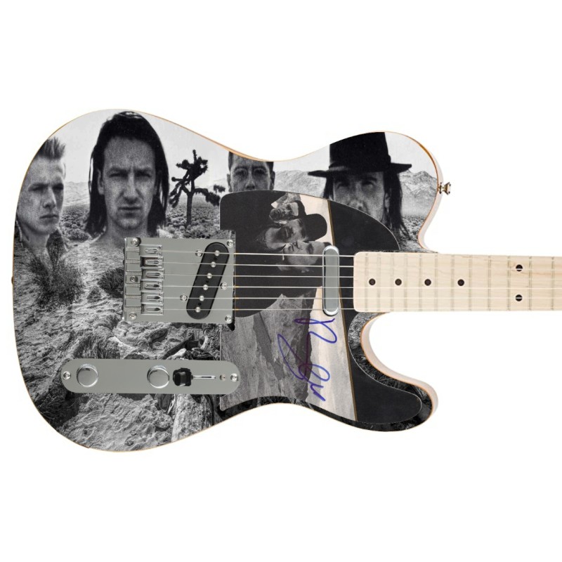 Bono of U2 Signed Pickguard Custom Fender Guitar