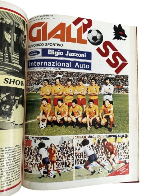 Vintage Mixed Bound Volumes of “Roma Giallorossa” Magazine, 1977-1978