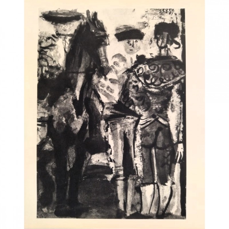 'Groupe de toreros' Lithograph by Picasso 