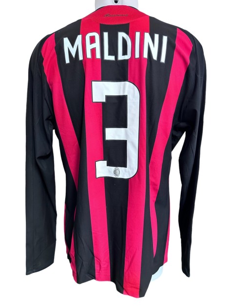 Maldini's Match-Issued Shirt, Inter Milan vs AC Milan 2009
