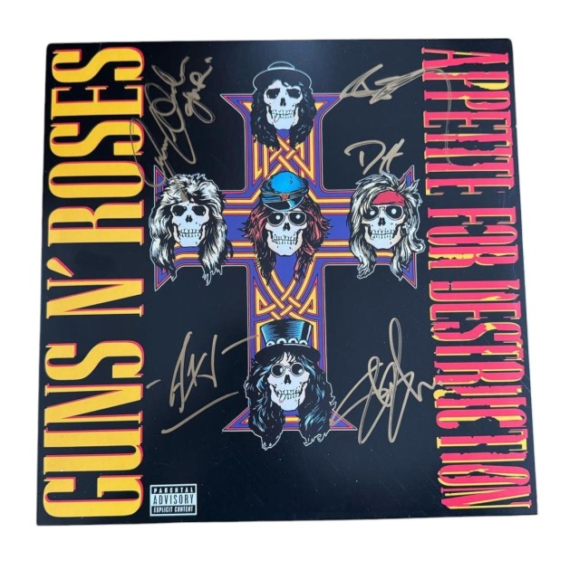 LP in vinile "Appetite For Destruction" dei Guns N' Roses - Autografato