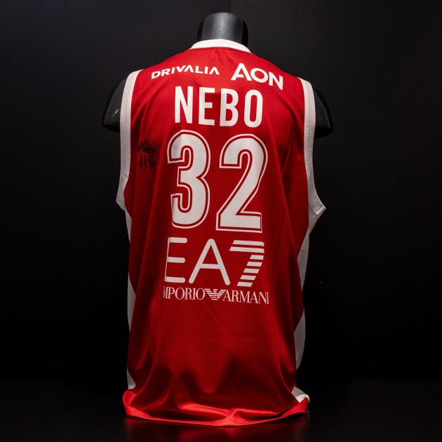 Josh Nebo's Olimpia Milano Signed Official Match-Worn Jersey - Limited Edition