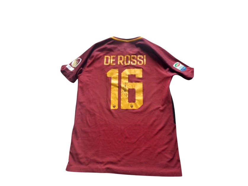 De Rossi's AS Roma Signed Match-Issued Shirt, 2017 "Totti Last Match" 