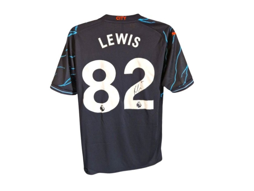 Rico Lewis' Manchester City 2023/24 Signed Official Third Shirt