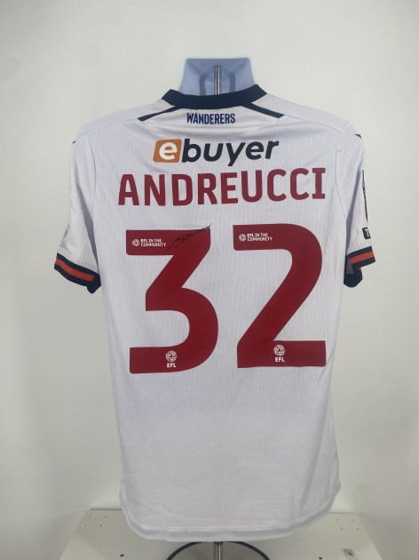 Ben Andreucci's Bolton Wanderers Signed Match Worn Shirt, vs Fleetwood 