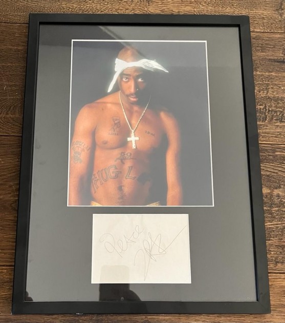 Display Tupac - Autografato e incorniciato