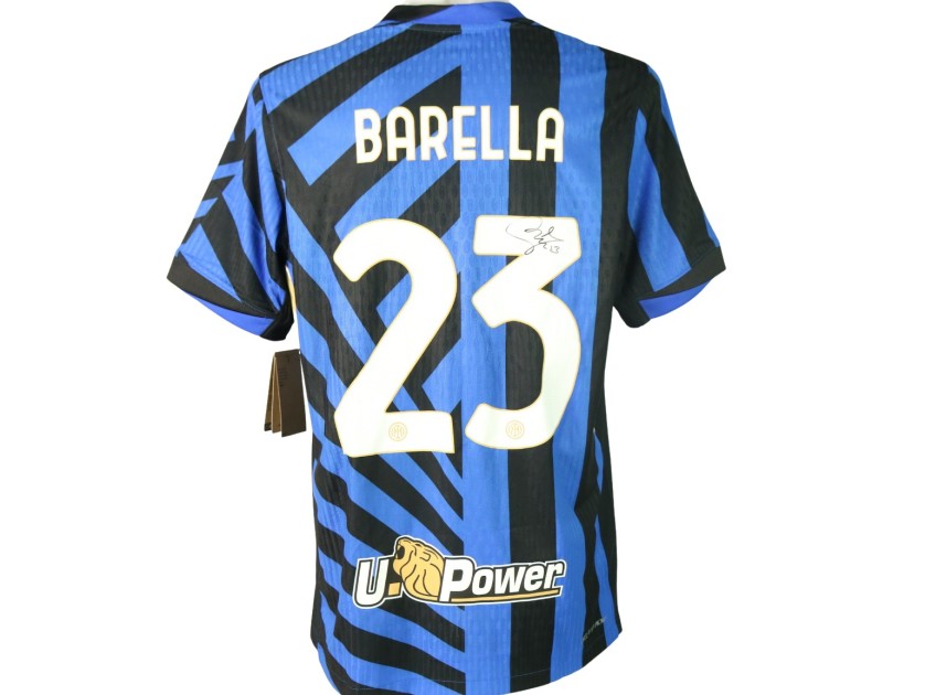 Barella Official Inter Signed Shirt, 2024/25