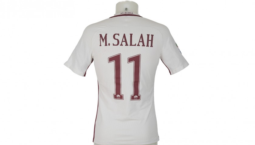 Salah's Match-Worn 2016/17 Bologna-Roma Shirt