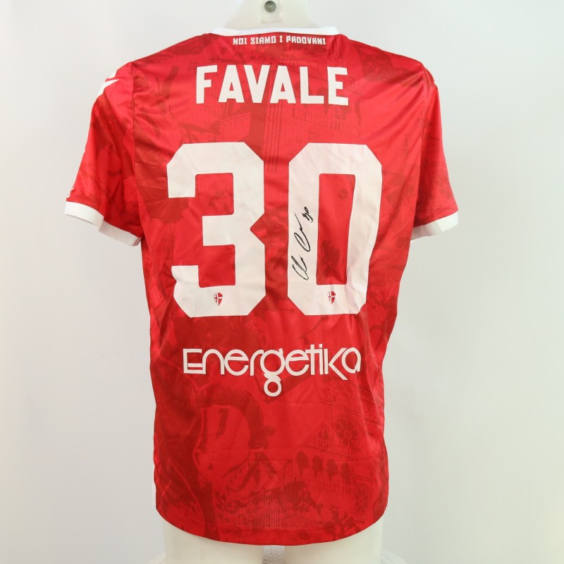 Favale's Signed Unwashed Shirt, Albinoleffe vs Padova 2024