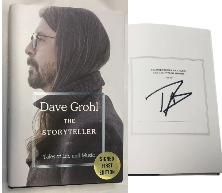 Dave Grohl of Foo Fighters Signed The Storyteller Hardcover Book