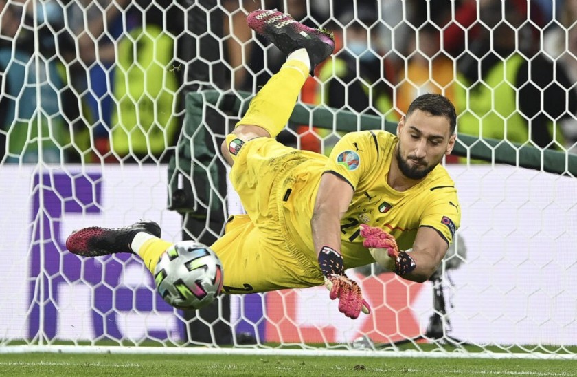 Donnarumma's Match-Issued Shirt, Italy-England 2021