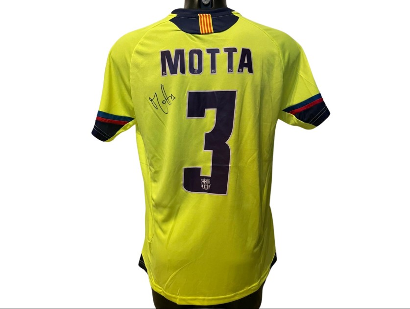 Thiago Motta Replica Barcelona Shirt, UCL 2005/06 - Signed with video evidence