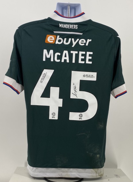 John McAtee's Bolton Wanderers Signed Match Worn Away Shirt, vs Walsall 