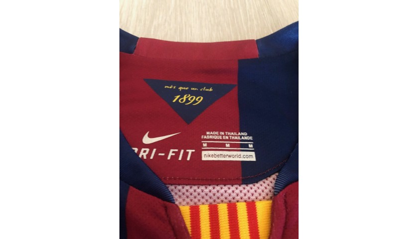 Xavi Official Barcelona Signed Shirt, 2012/13 - CharityStars