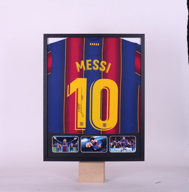 Messi FC Barcelona Signed Shirt - CharityStars
