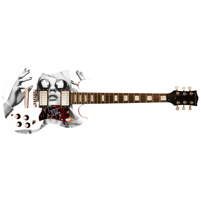 Chitarra con foto e grafica personalizzata - Autografata da Iggy Azalea