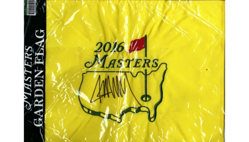 Donald Trump Hand Signed Masters Pin Flag