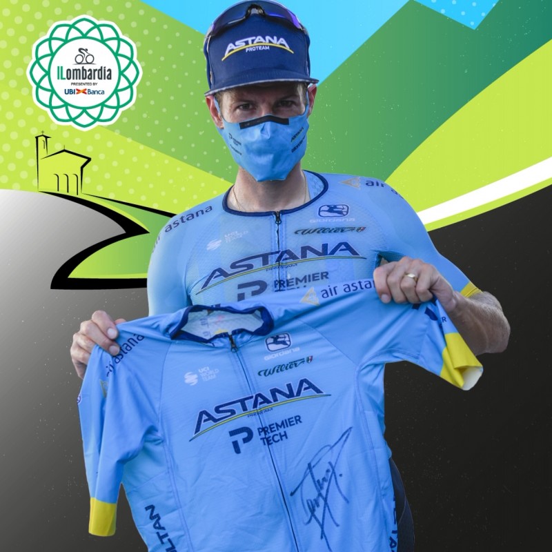 La maglia indossata da Jakob Fuglsang, vincitore del Giro di Lombardia