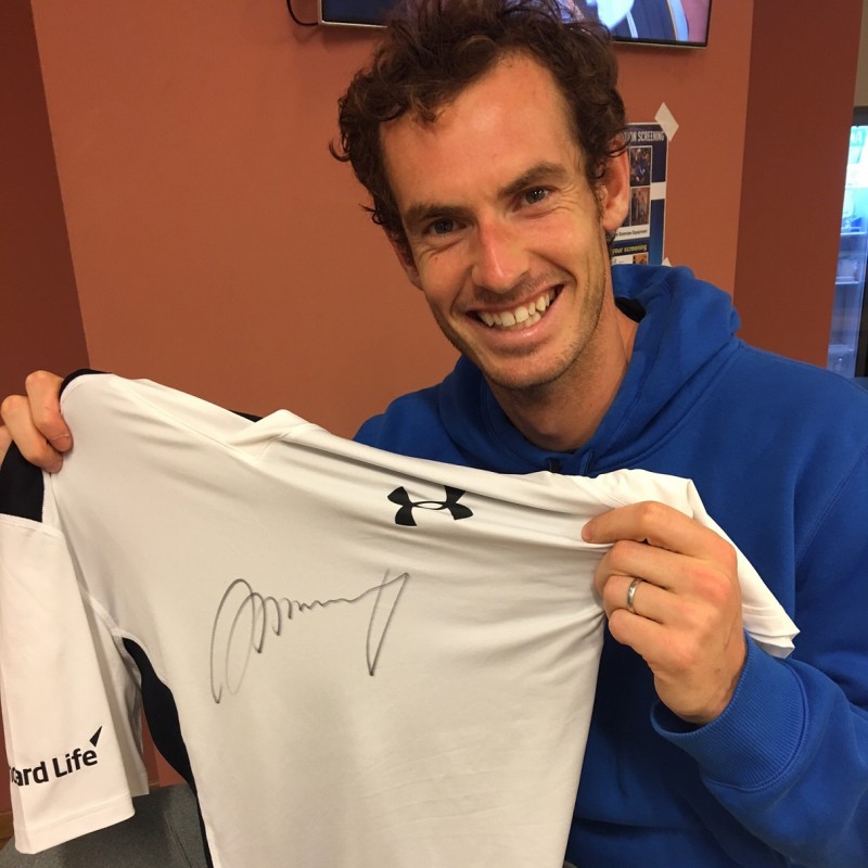 Maglia della vittoria di Andy Murray, indossata nella finale degli Internazionali BNL e autografata