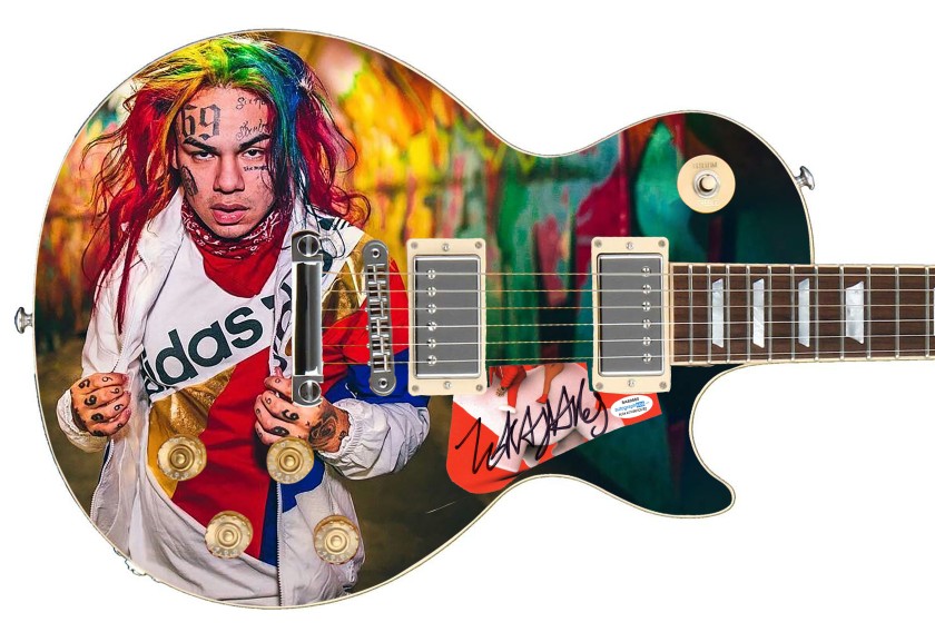 Tekashi69 Signed Pickguard Custom Signature Edition Guitar