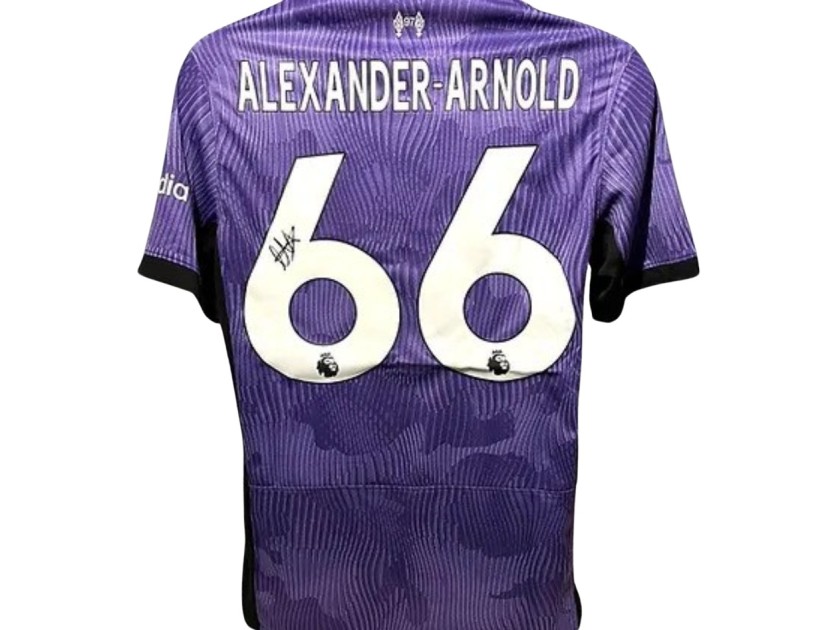 Maglia ufficiale "third" Liverpool firmata da Trent Alexander-Arnold, 2023/24