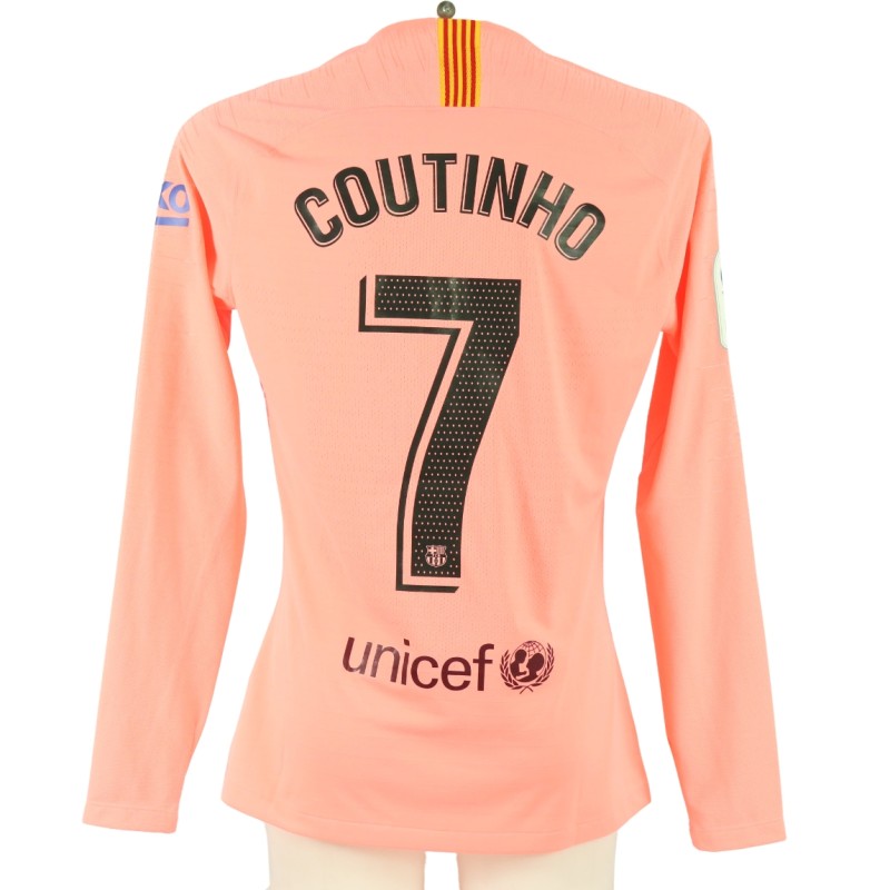 Coutinho's Barcelona Match-Issued Shirt, 2018/19