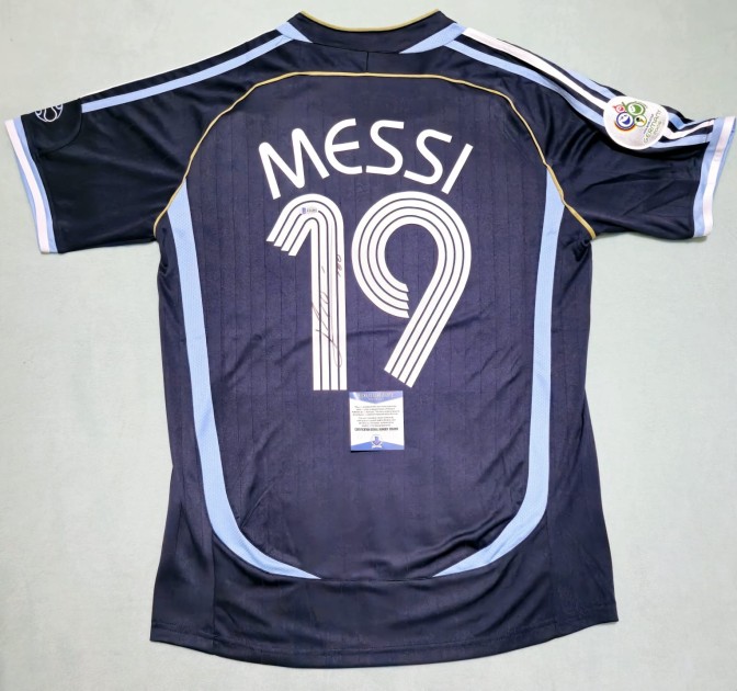Messi's Argentina 2006 Signed Away Shirt